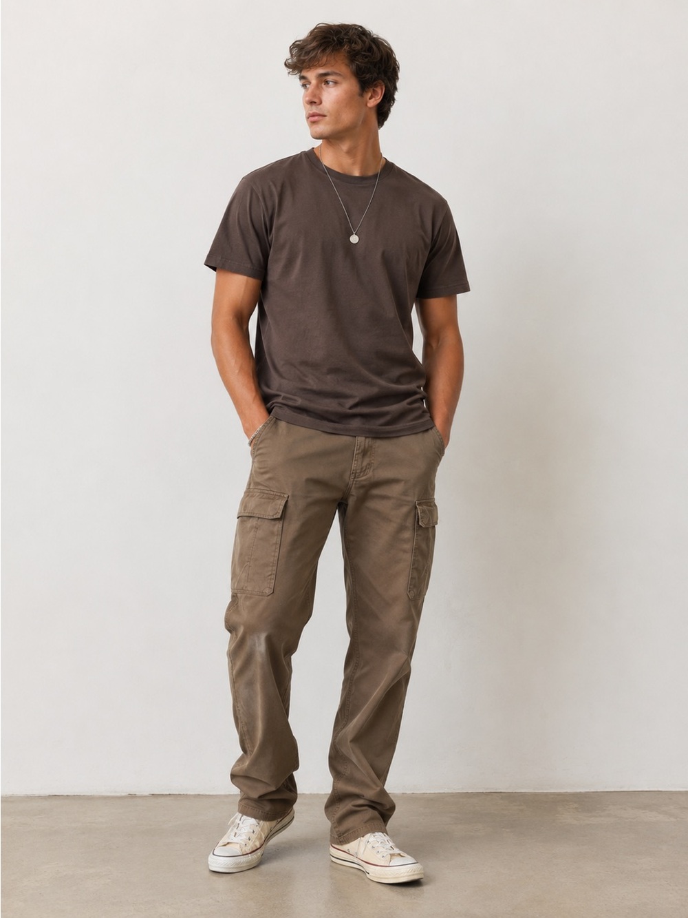 Mens Paige Dylan Cargo Pants in Rock Garden